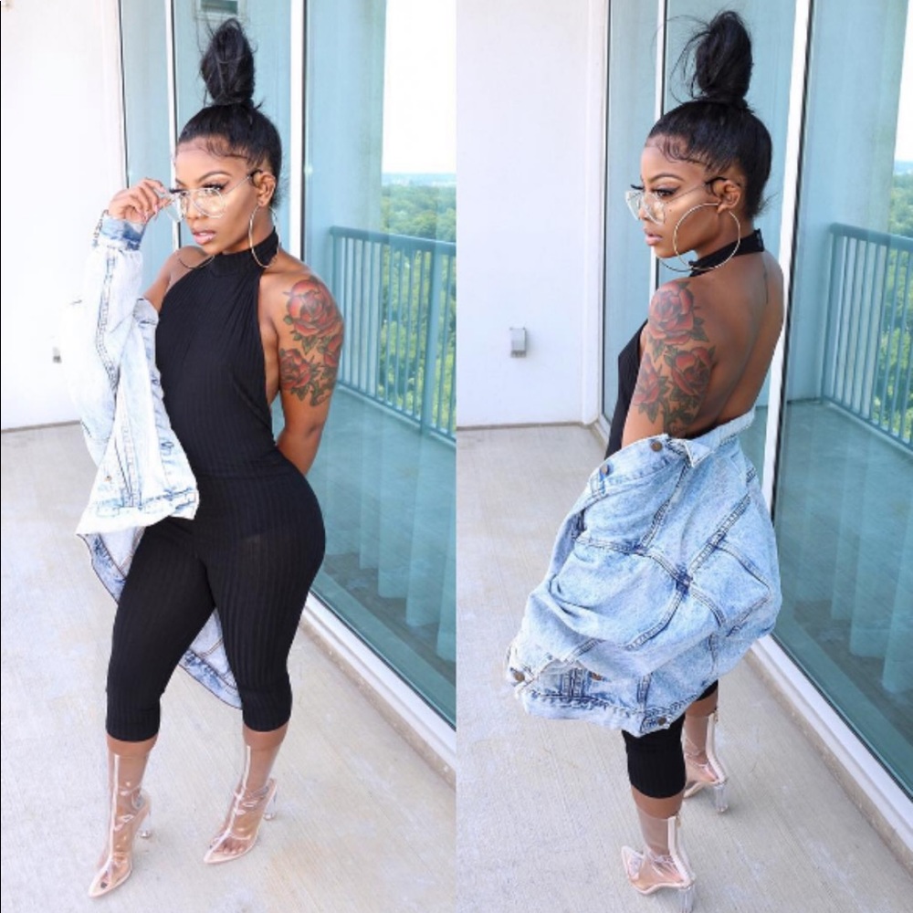 Fashion Nova Ricki Jumpsuit in Black